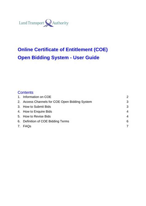 cat c coe|The (COE) Certificate of Entitlement System .